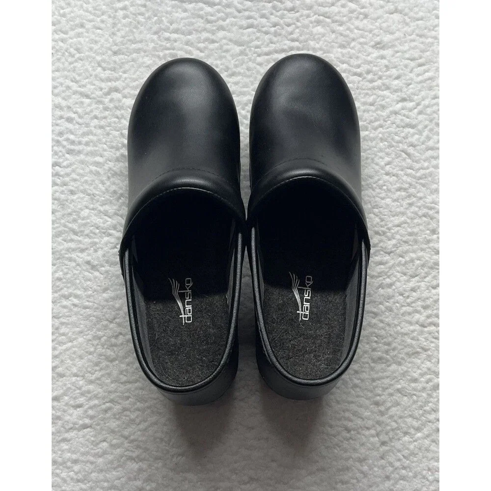 Dansko Clogs Womens US9 EU39 Black Leather Professional Nursing Comfort Workwear